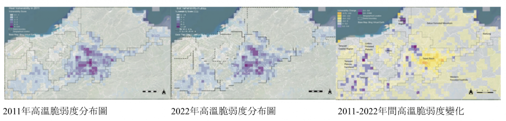 高溫脆弱度的分布與變化