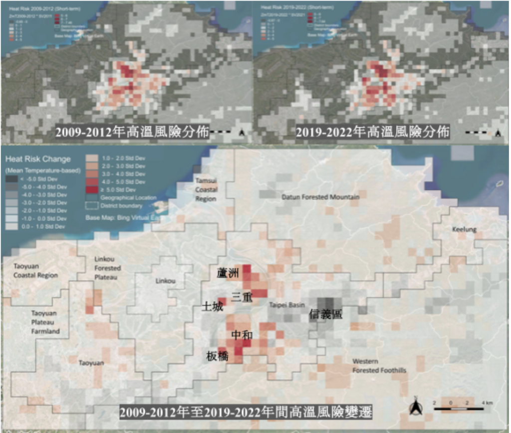 高溫風險分布與變遷